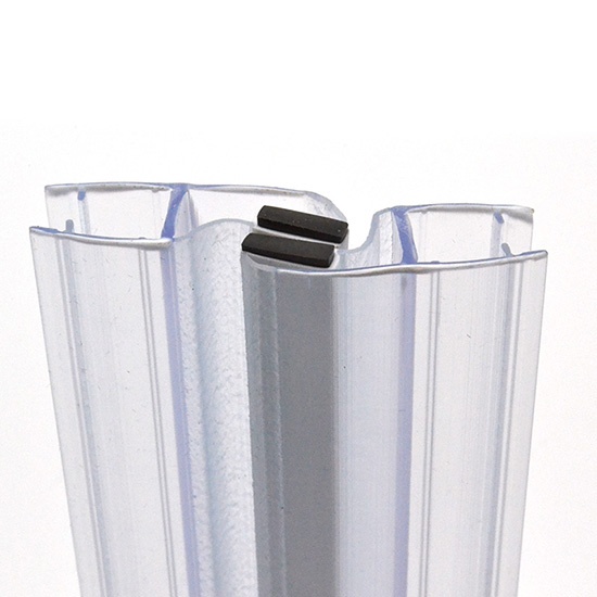 Frameless glass shower door seals