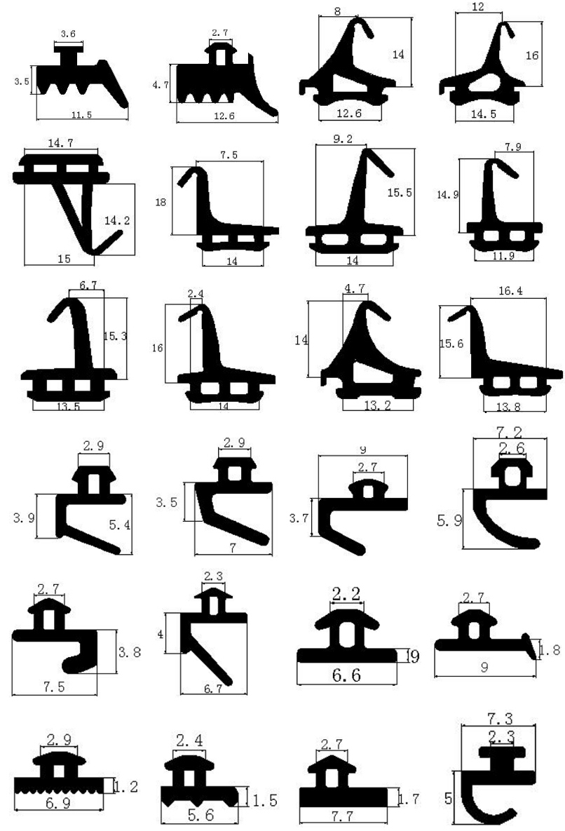 Door and window rubber sealing strip